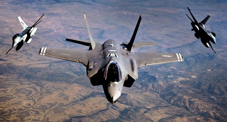 جنگنده‌های رادار گریز F-35 آمریکا در رصد پدافند ارتش ایران